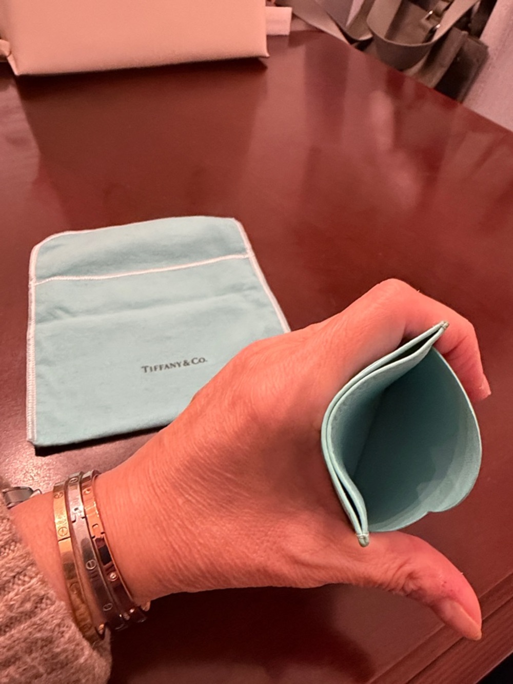 Tiffany & Co. Tiffany Blue Leather Card Wallet with Dust Pouch - Picture 8 of 11